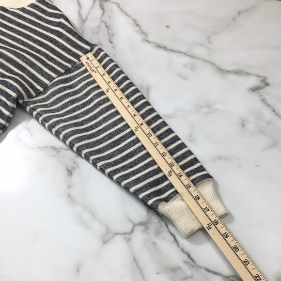 Zara Black White Stripe‎ Knit Turtleneck Sweater Womens Large Pullover Cropped - Picture 9 of 9